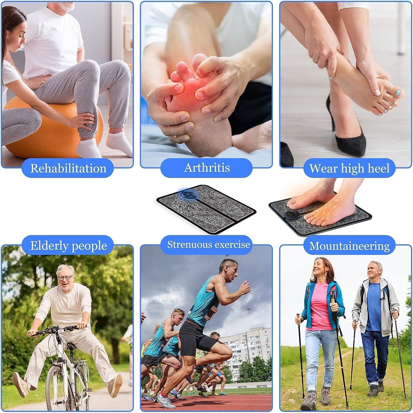 Foot Massagers for Pain and Circulation, Electric Foot Massager Mat