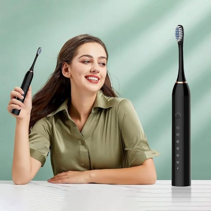 Electric Toothbrush Rechargeable – Deep Cleaning, Whitening, Gum Care, USB Fast Charging