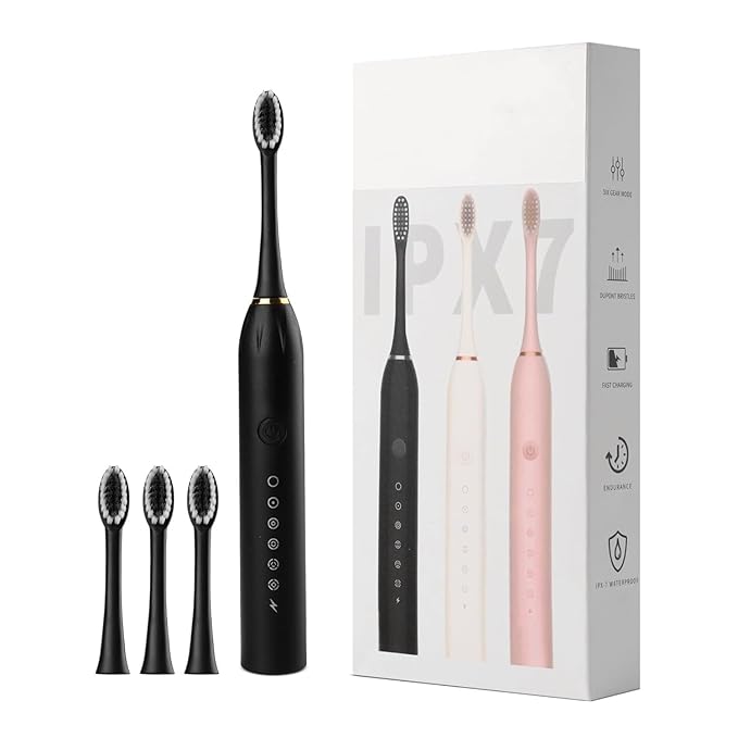 Electric Toothbrush Rechargeable – Deep Cleaning, Whitening, Gum Care, USB Fast Charging
