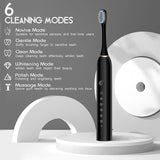 Electric Toothbrush Rechargeable – Deep Cleaning, Whitening, Gum Care, USB Fast Charging