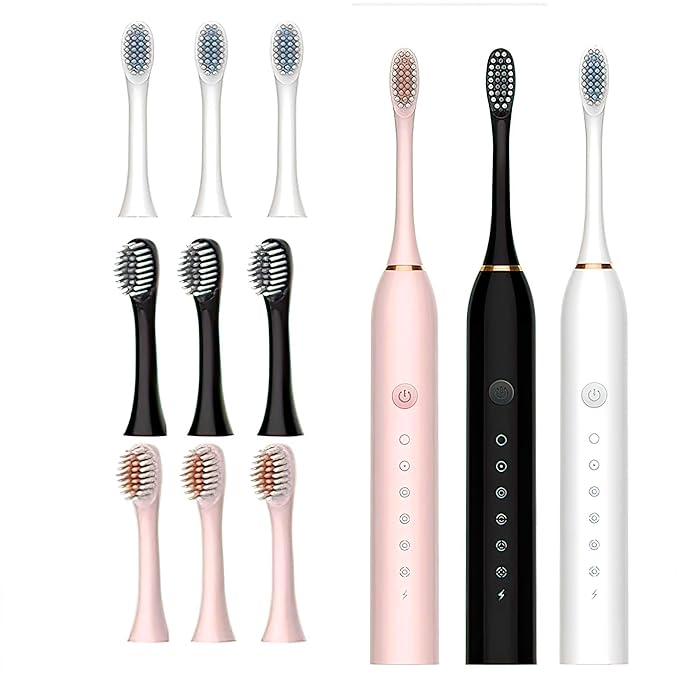 Electric Toothbrush Rechargeable – Deep Cleaning, Whitening, Gum Care, USB Fast Charging