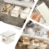 Mini Drawer Storage Box - Transparent Cartoon Bathroom Cabinet with Drawer Shelf
