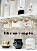 Mini Drawer Storage Box - Transparent Cartoon Bathroom Cabinet with Drawer Shelf