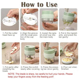 4 in 1 Portable Electric Vegetable Cutter Set