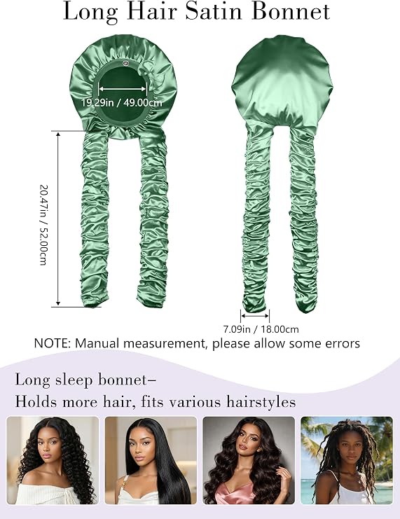 Satin Hair Bonnet for Curly Hair & Sleeping
