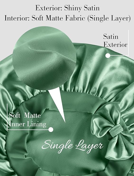 Satin Hair Bonnet for Curly Hair & Sleeping