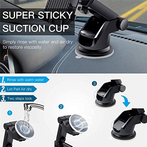 Premium Mobile Holder for Car Strong Suction Cup, 360° Rotatable,Car Mobile Holder