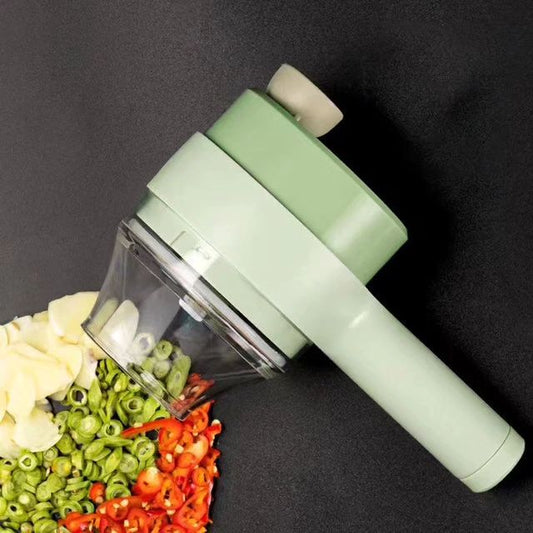 Handheld Electric Cutter Vegetable 4 in 1 Smart Wireless Portable Electric Vegetable Cutter Set Cutter for Vegetable Food Chopper with Brush