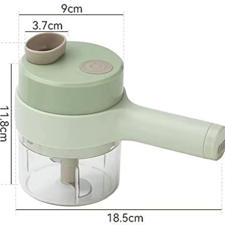 Handheld Electric Cutter Vegetable 4 in 1 Smart Wireless Portable Electric Vegetable Cutter Set Cutter for Vegetable Food Chopper with Brush